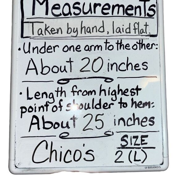 Chico’s Weekends soft zip front print three quarter sleeve transitional jacket L - Picture 12 of 12